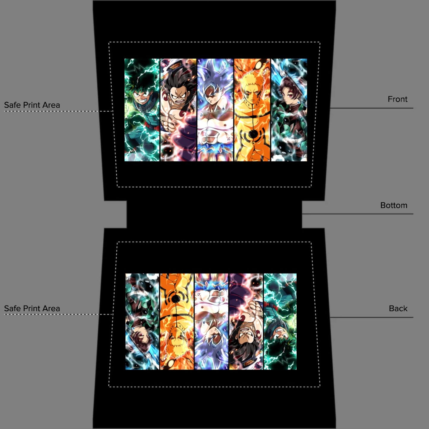 All-Over Print Large Tote Bag w/ Pocket 385